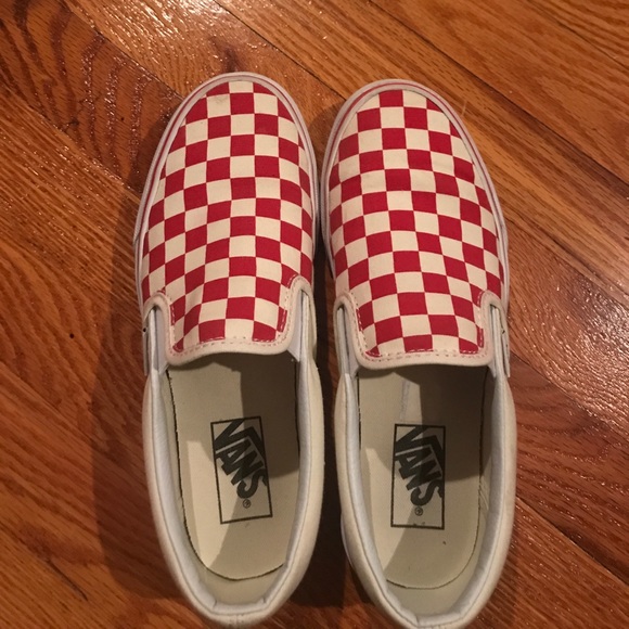 Vans Shoes - Women’s red checkered Vans